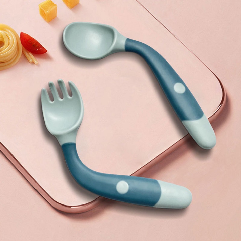 Baby Food Eating - 赤ちゃんのためのBPAフリーのシリコンスプーン、BPAフリーの器具、幼児の食品の授乳のスプーン、幼児のトレーニングフォークの学習