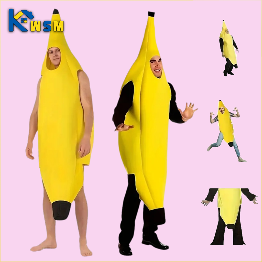 Baby Food Banana - 子供ハロウィンバナナコスチュームフルーツ衣装ステージパフォーマンス服親子マッチング幼稚園ロールプレイ装飾