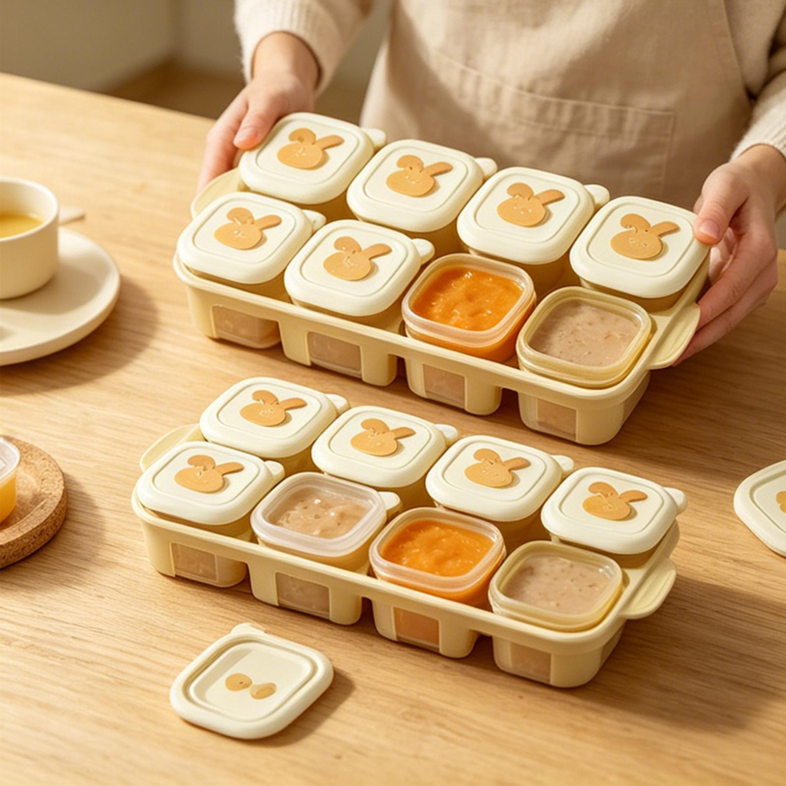 蓋付き食品冷凍トレイ子供用スープ容器子供用ピューレ冷凍トレイ - Baby Food Freezer Tray のレビューと価格