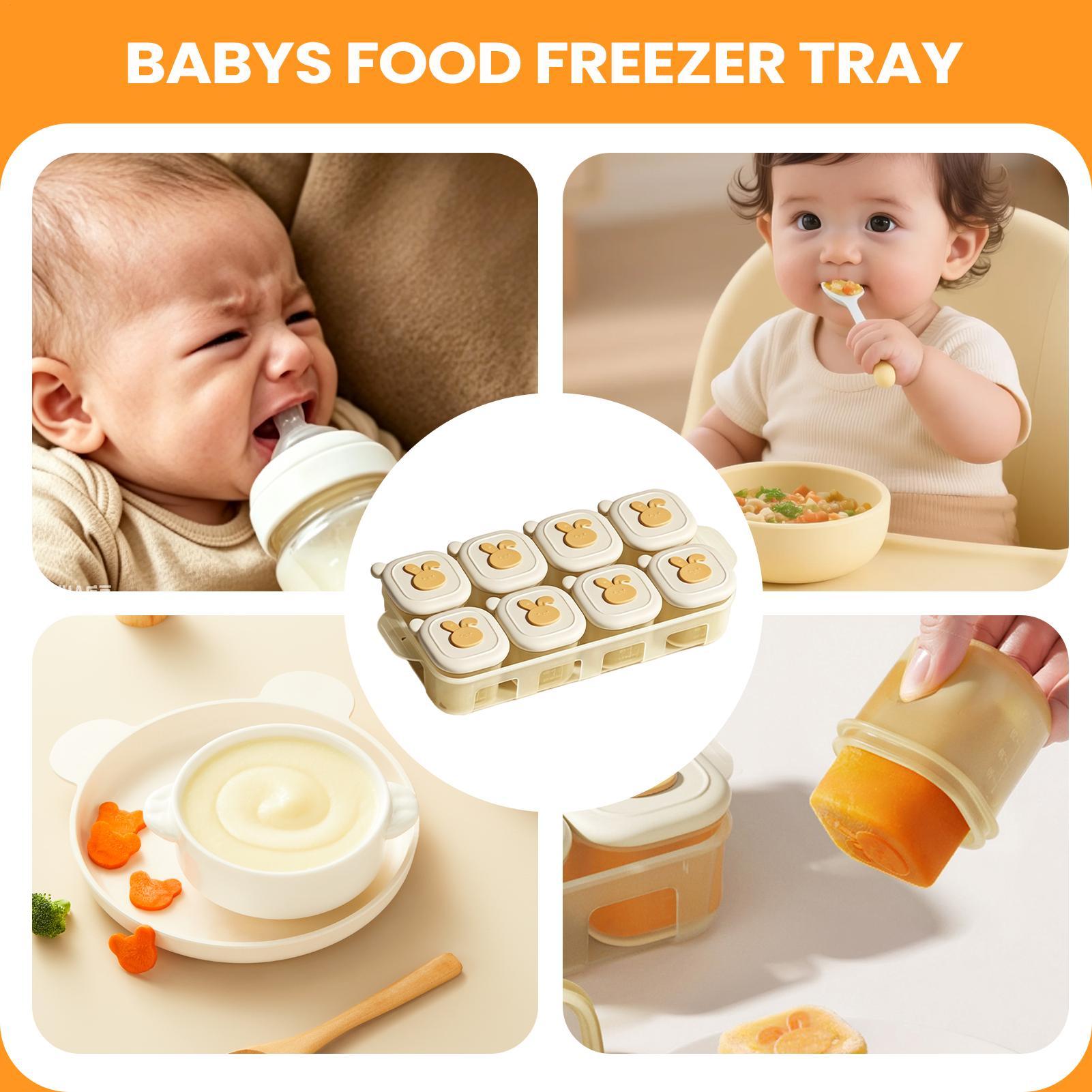 蓋付き食品冷凍トレイ子供用スープ容器子供用ピューレ冷凍トレイ - Baby Food Freezer Tray のレビューと価格