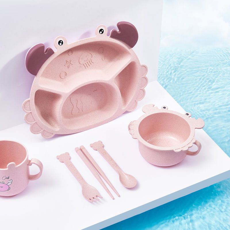 4/6 個カニ子供用プレート、クリエイティブベビー食器、落下 - Baby Food Eating のレビューと価格