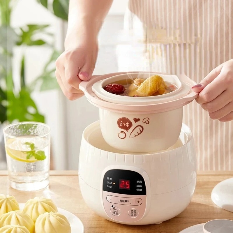 0.8L ベビーポリッジメーカー 自動セラミック煮込み鍋 2 - Baby Food Maker And Steamer のレビューと価格