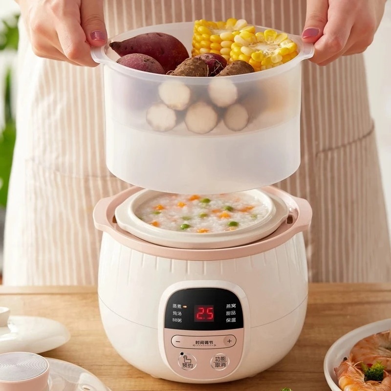 0.8L ベビーポリッジメーカー 自動セラミック煮込み鍋 2 - Baby Food Maker And Steamer のレビューと価格