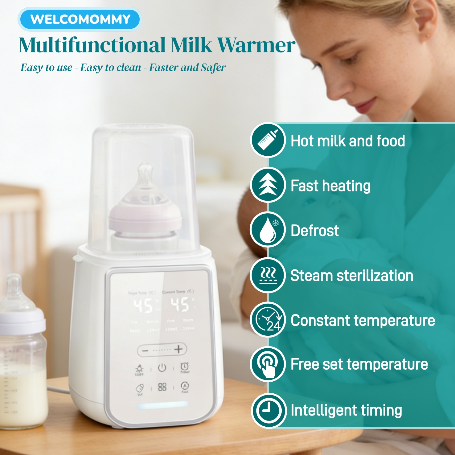 8in1 哺乳瓶母乳ウォーマー滅菌器多機能母乳&食品ヒーター - Dry Food Baby のレビューと価格