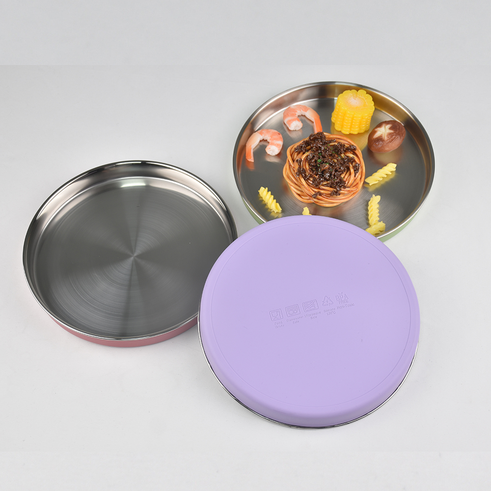 カスタムネームラウンドプレート食器シリコンステンレス鋼幼児用 - Baby Food Freezer Tray のレビューと価格