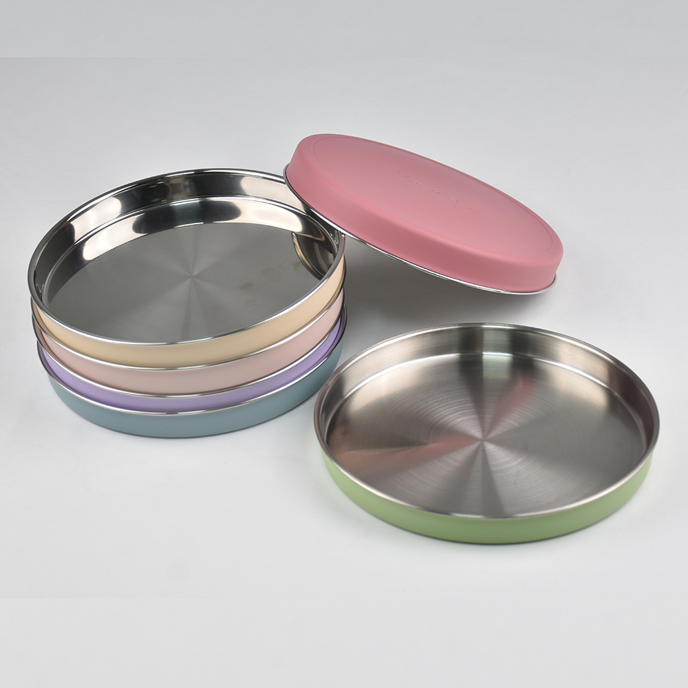 カスタムネームラウンドプレート食器シリコンステンレス鋼幼児用 - Baby Food Freezer Tray のレビューと価格