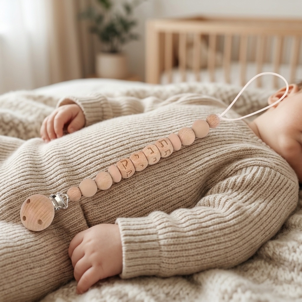 赤ちゃん用カスタムヘブライ語名入りおしゃぶり、クラウンラブク - Baby Food Name のレビューと価格