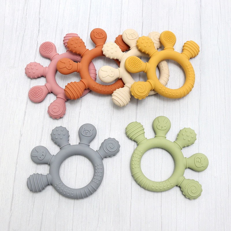 ベビーパームシリコン歯磨きブレスレット歯ぎしり歯をなだめる噛 - Baby Food Eating のレビューと価格