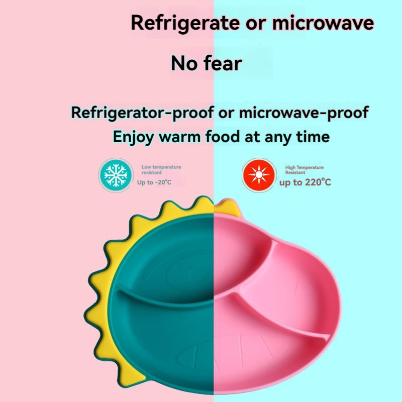 赤ちゃん用のかわいいシリコン恐竜プレート,補助食品ボウル,子 - Baby Food Eating のレビューと価格