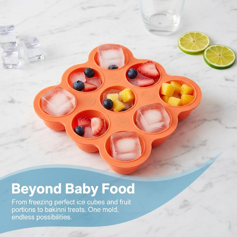 ベビーフードシリコン容器 9グリッド冷凍トレイ 漏れ防止蓋  - Baby Food Freezer Tray のレビューと価格