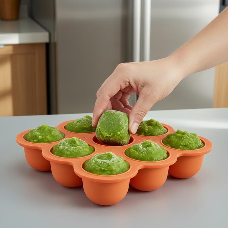 ベビーフードシリコン容器 9グリッド冷凍トレイ 漏れ防止蓋  - Baby Food Freezer Tray のレビューと価格