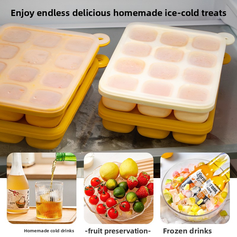 プラチナシリコン製ベビーフード冷凍トレイ 蓋付き 8/12個 - Baby Food Freezer Tray のレビューと価格