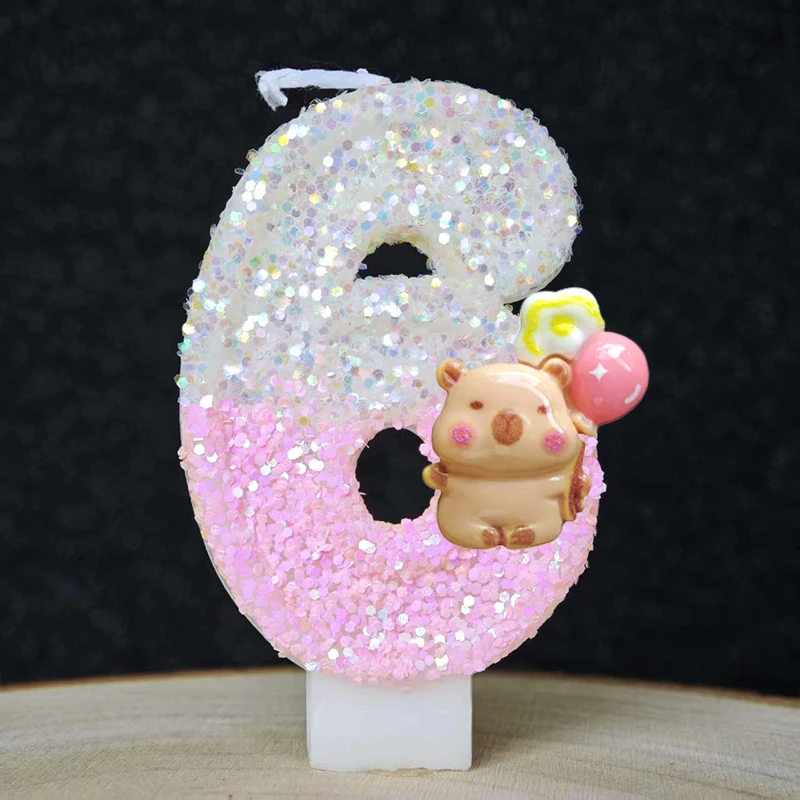 新しいカピバラキャンドルケーキデコレーショントピック0-9数 - Baby Food Ideas のレビューと価格