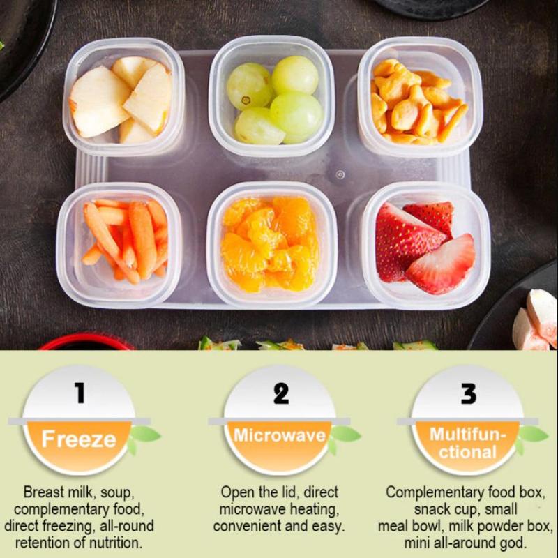 4/6個入りベビーフード冷凍保存容器 ベビーフード保存容器  - Baby Food Freezer Tray のレビューと価格