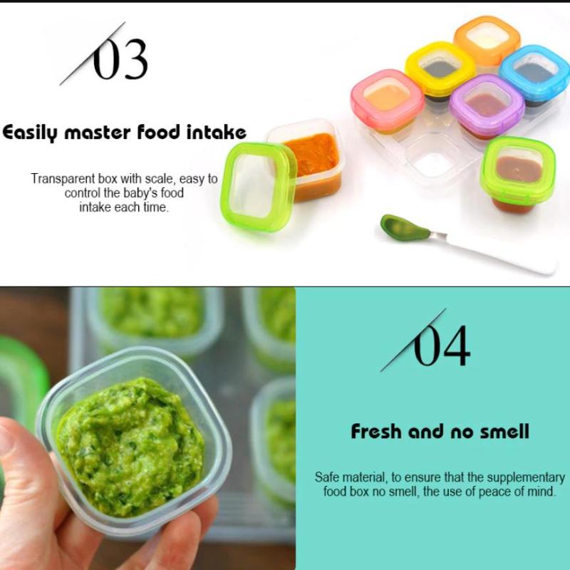 4/6個入りベビーフード冷凍保存容器 ベビーフード保存容器  - Baby Food Freezer Tray のレビューと価格