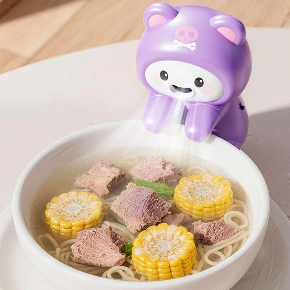漫画動物デザインの食品冷却ファン、赤ちゃん用ミニ電動送風機、 - Feeding Baby Food のレビューと価格