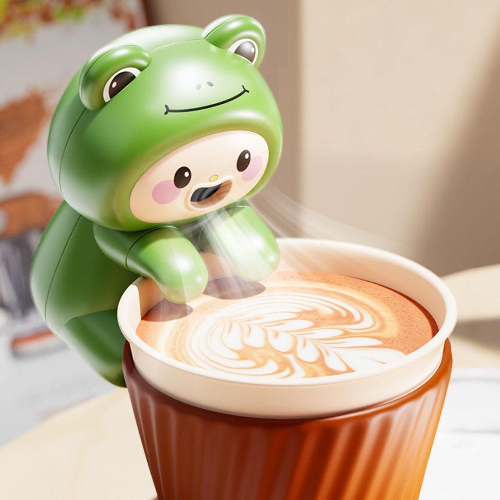 漫画動物デザインの食品冷却ファン、赤ちゃん用ミニ電動送風機、 - Feeding Baby Food のレビューと価格