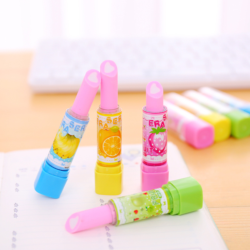 10 個漫画フルーツ口紅形状消しゴム文房具ギフト子供の誕生日 - Baby Food Fruits のレビューと価格