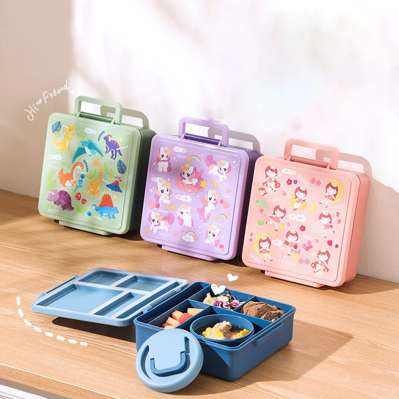 ランチボックス 漫画フルーツサラダ弁当箱 食器付き 子供用  - Baby Food Fruits のレビューと価格