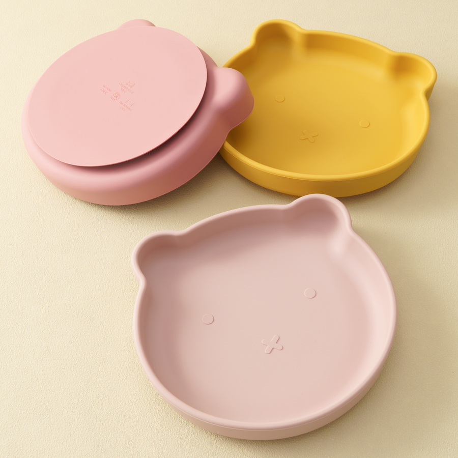1PC シリコーンベビー食器吸引ダイニングプレート漫画クマの - Baby Food Eating のレビューと価格