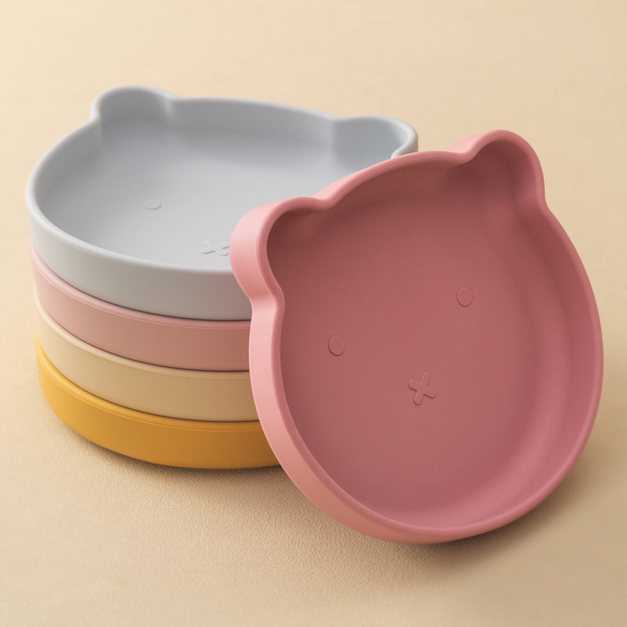 1PC シリコーンベビー食器吸引ダイニングプレート漫画クマの - Baby Food Eating のレビューと価格