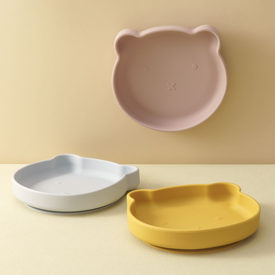 1PC シリコーンベビー食器吸引ダイニングプレート漫画クマの - Baby Food Eating のレビューと価格