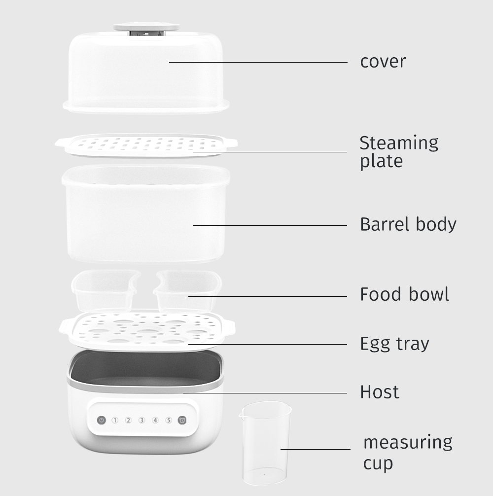 カスタマイズ可能な2層電気フードスチーマー800w 2024 - Baby Food Maker And Steamer のレビューと価格