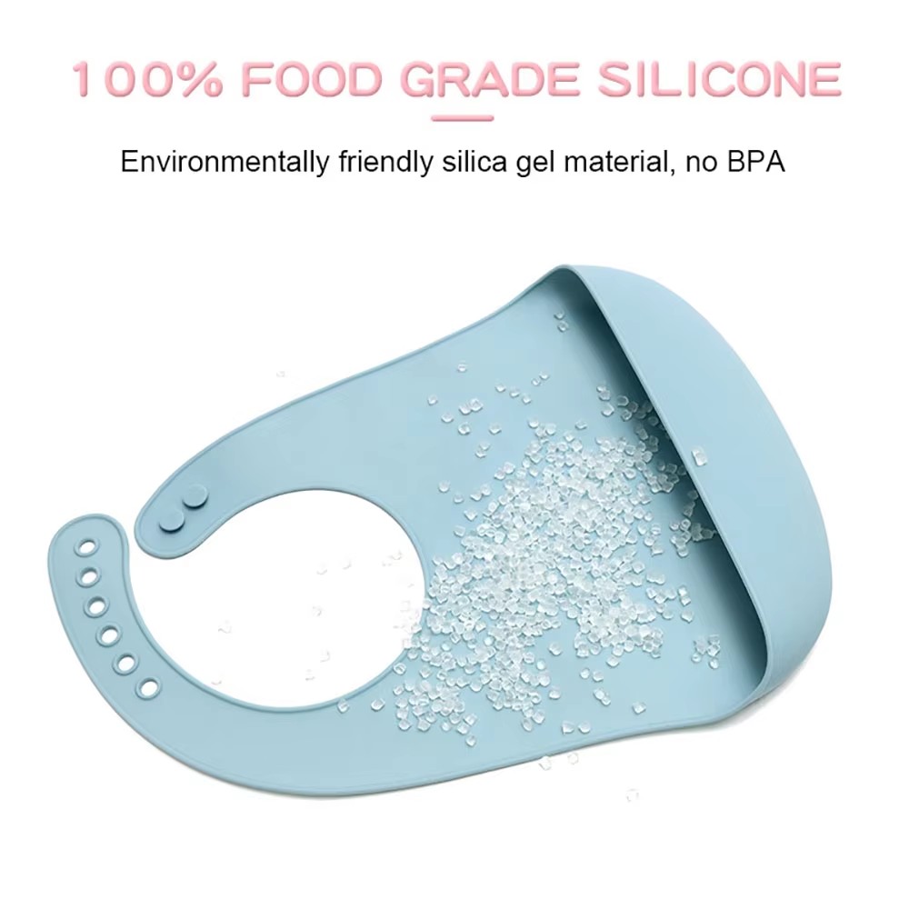 1個入り食品グレードシリコン製ベビーよだれかけ、お手入れ簡単 - Baby Food Eating のレビューと価格