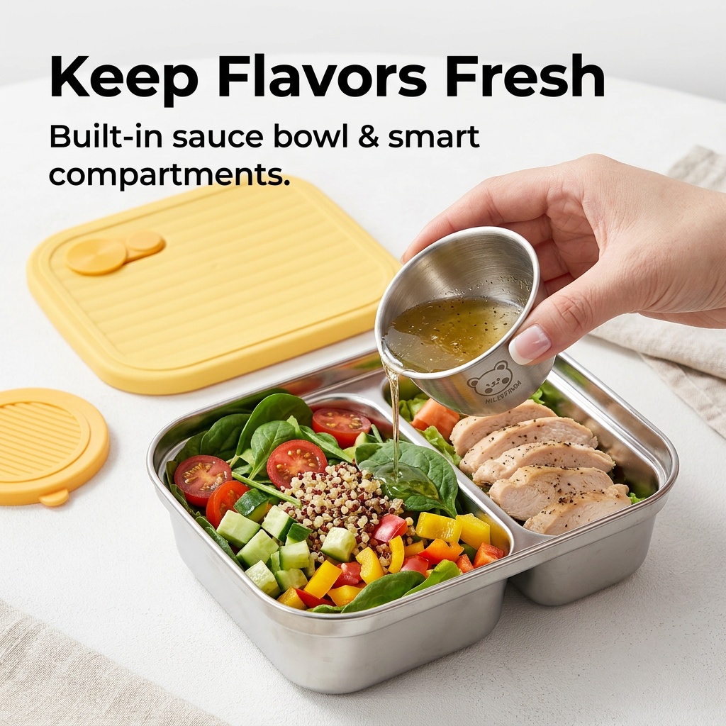 304ステンレス製ランチ容器、子供や学生向けの携帯用密閉ラン - Baby Food Fruits のレビューと価格