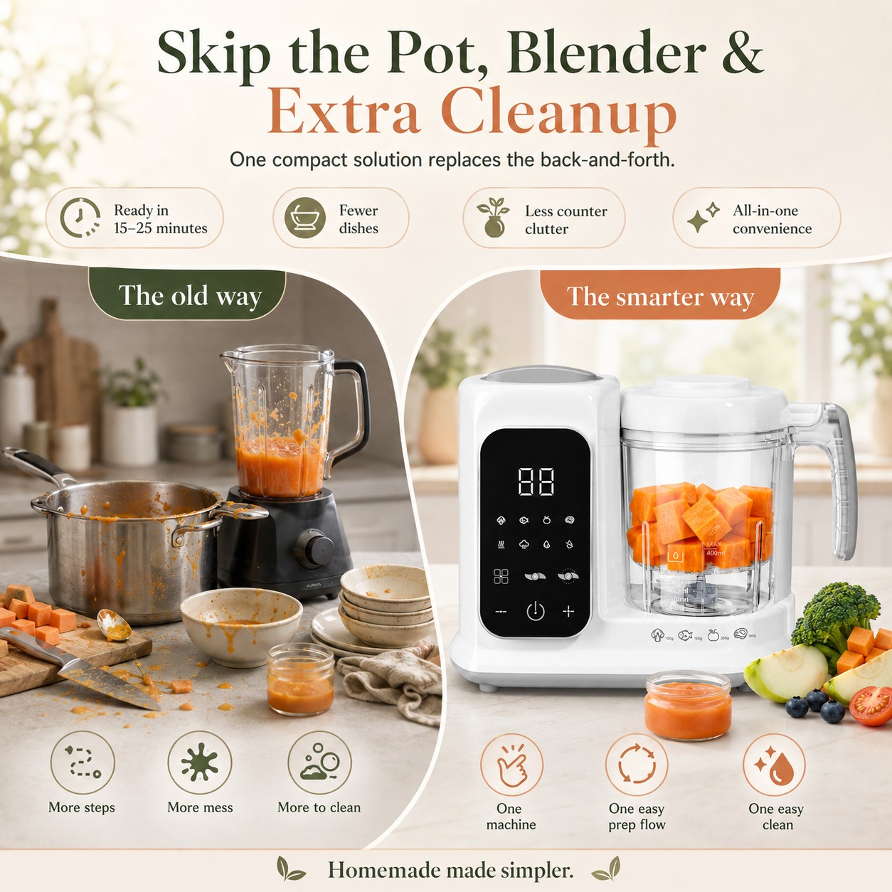 家庭用ベビーフード製造機、オールインワンスチームブレンダーベ - Baby Food Maker And Steamer のレビューと価格