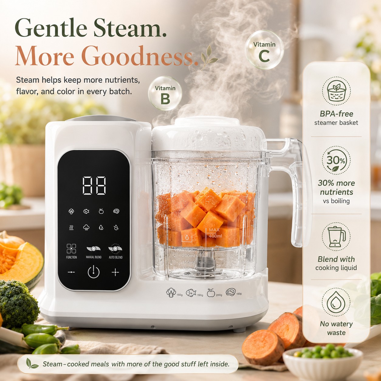 家庭用ベビーフード製造機、オールインワンスチームブレンダーベ - Baby Food Maker And Steamer のレビューと価格