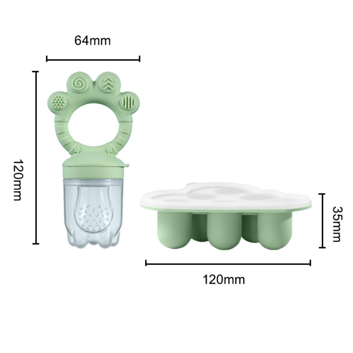 ベビーフルーツフードフィーダー＆フリーザーニブルトレイコンボ - Baby Food Freezer Tray のレビューと価格